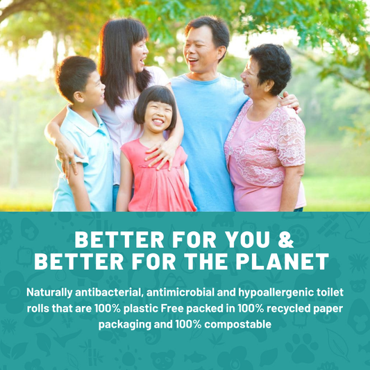 Bamboo 3-Ply Toilet Roll GrabBag | 24 rolls