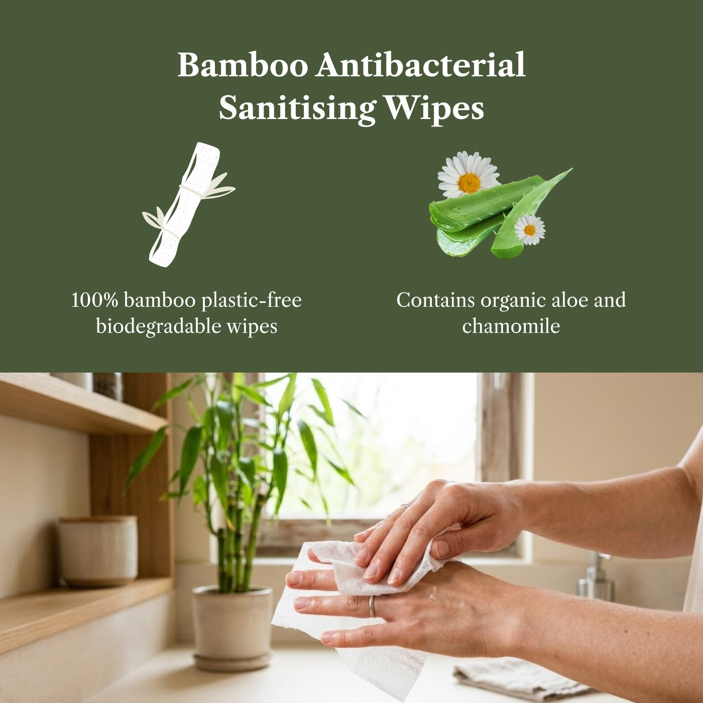 Bamboo Antibacterial Wipes | 1 Refill Bag
