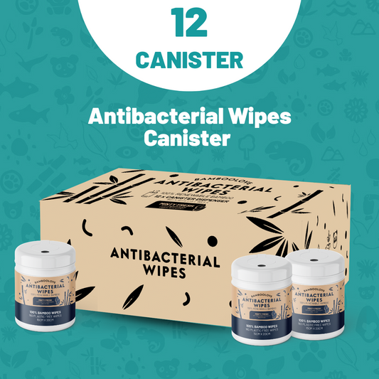 Bamboo Antibacterial Wipes | 12 Canister