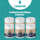 Bamboo Antibacterial Wipes | 6 Canister