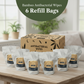 Bamboo Antibacterial Wipes | 6 Refill Bags