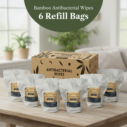 Bamboo Antibacterial Wipes | 6 Refill Bags
