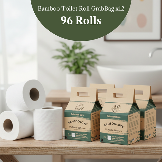 Bamboo 3 Ply-Toilet Roll GrabBag | 96 rolls