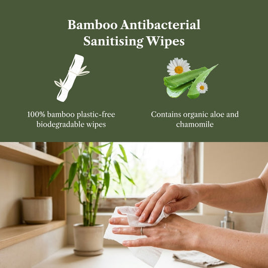 Bamboo Antibacterial Wipes Bucket | 300 Wipes