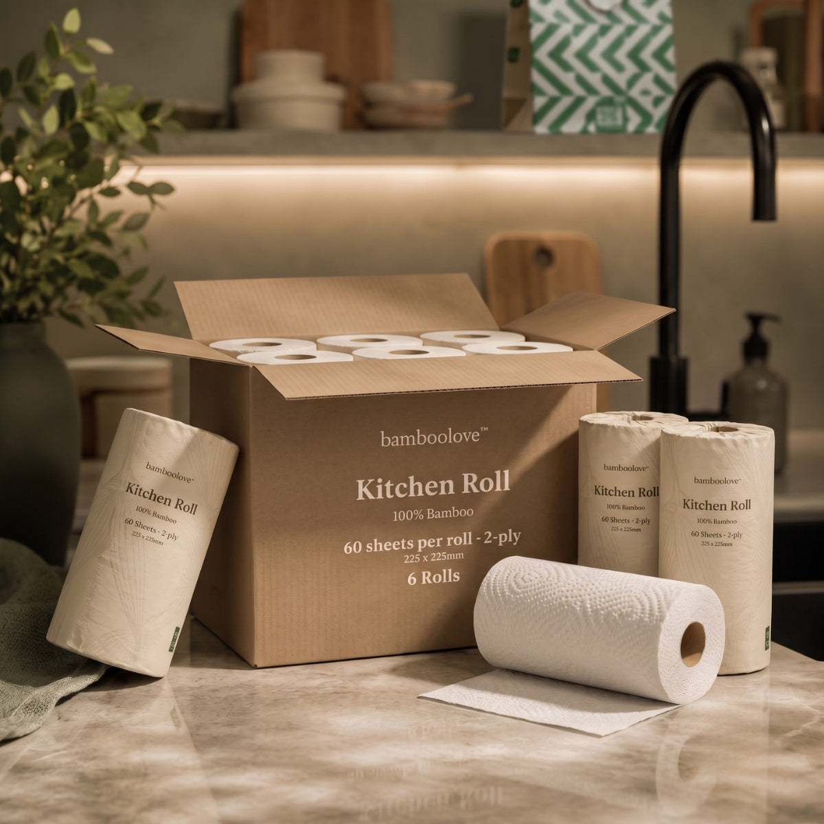 Bamboo Kitchen Rolls | 6 Individually Wrapped Rolls