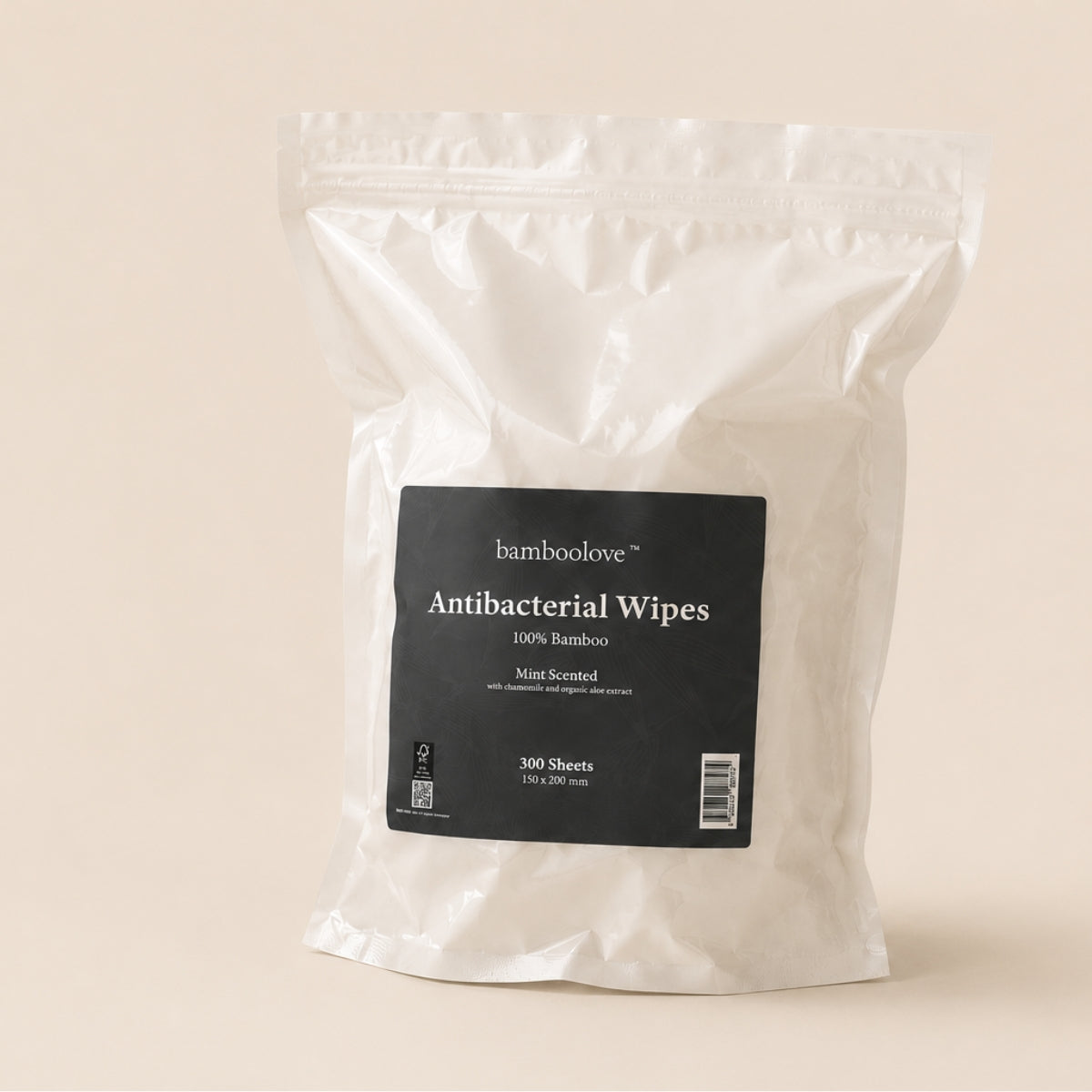 Bamboo Antibacterial Wipes Refill | 300 Wipes