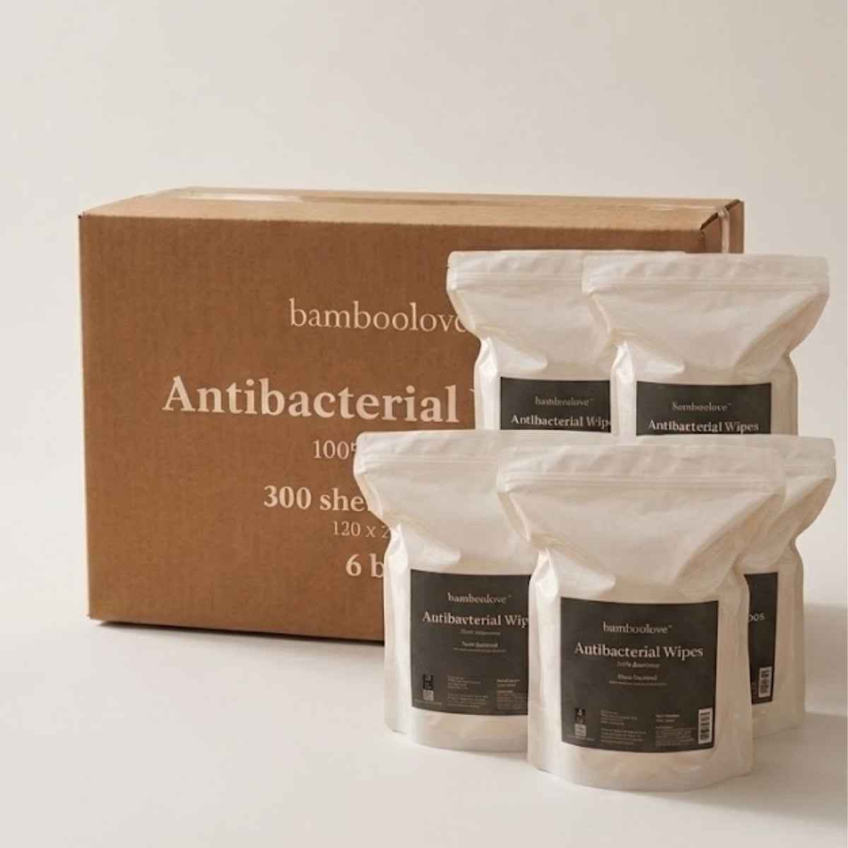 Bamboo Antibacterial Wipes Refill Carton | 1800 Wipes
