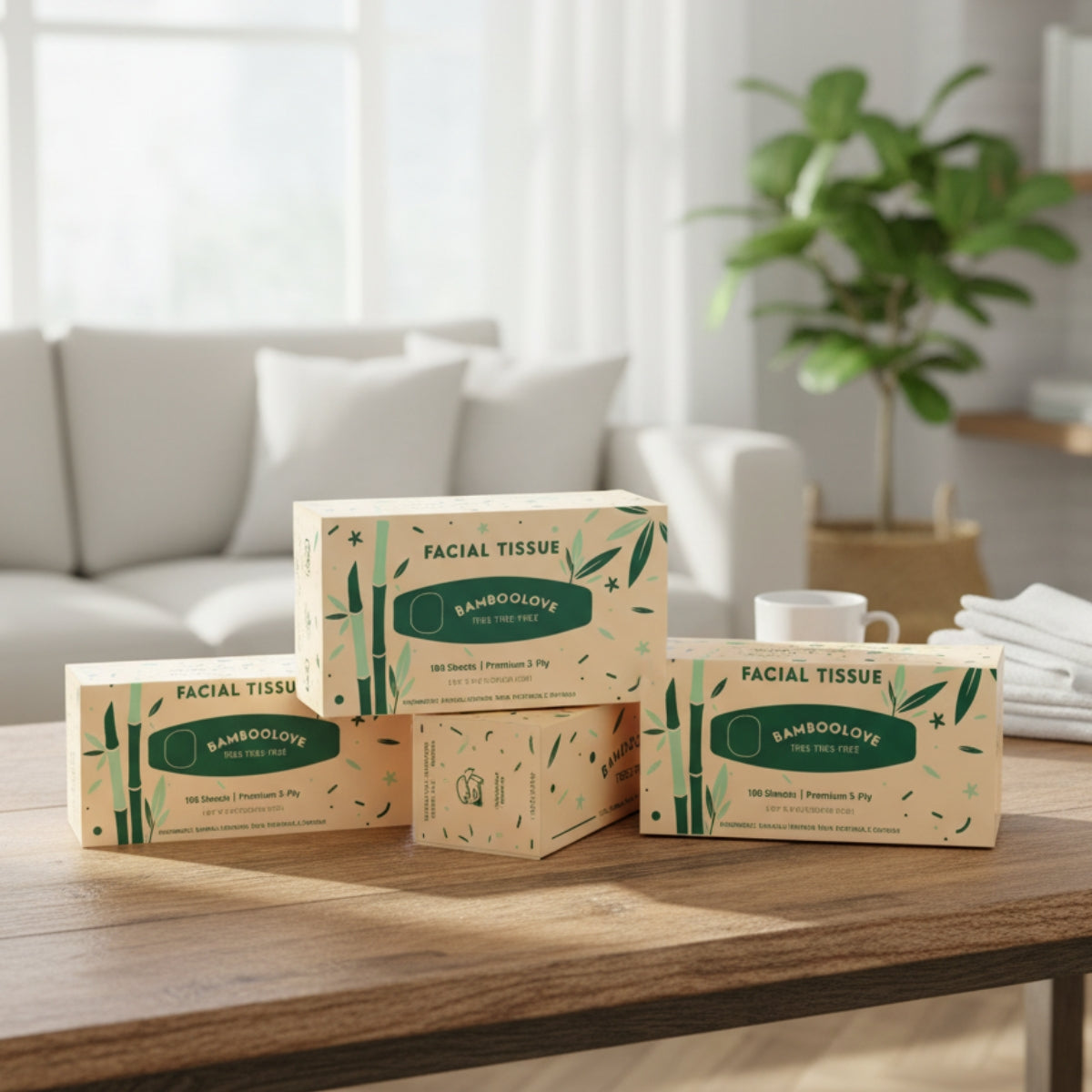 Bamboo Facial Tissues | 12 boxes