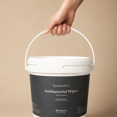 Bamboolove antibacterial wipes tub